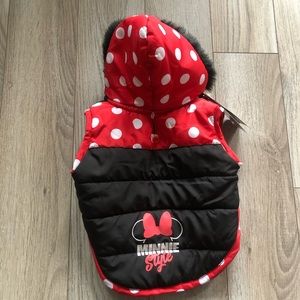 Official Disney Minnie Mouse Dog Coat Jacket XS. Lightweight, elastic, thermal.